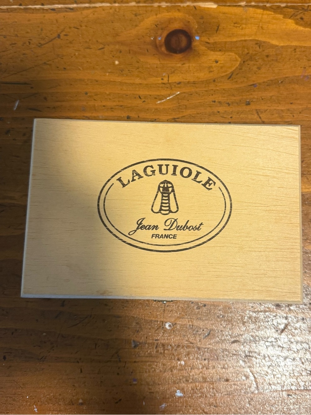 Laguiole Light Wood Box with Black Logo